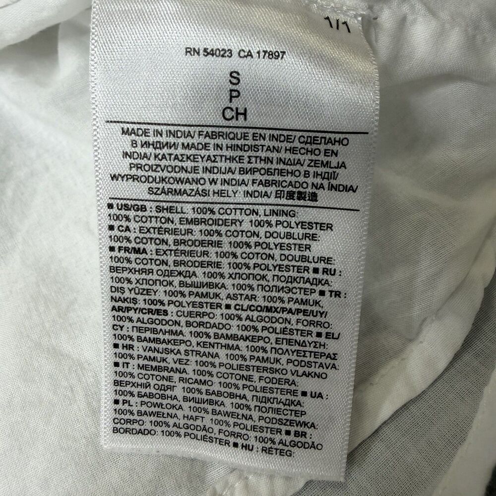 Banana Republic White Cut Out Embroidered Cami Size Small 100% Cotton Preppy - Picture 13 of 13